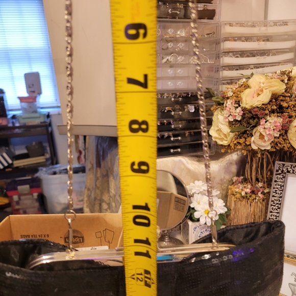 Sale VINTAGE LULU TOWNSEND evening formal dressy sequined bow clamshell purse - Picture 8 of 9